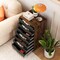 7-Drawer Tall Organizer Cabinet with Cut-Out Handles and Swivel Wheels Ideal for Bedroom and Office